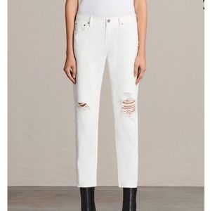 Allsaints white Muse Slim Destroy Jeans 26